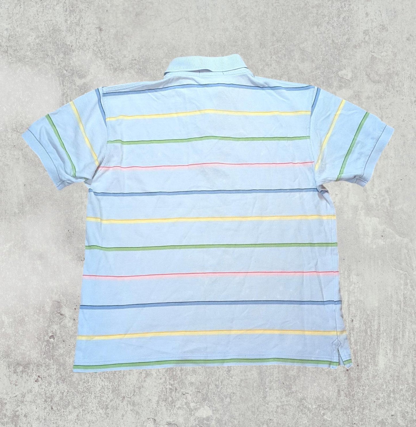 Fred Perry Men's Striped Polo T Shirt - Blue - Size Medium