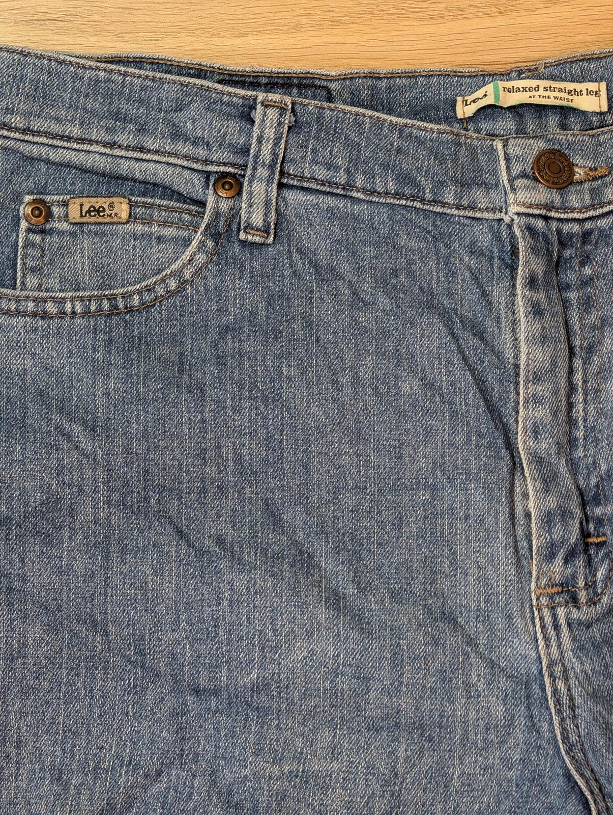 Lee Women's Relaxed Straight Jeans - Blue - Size 34W 28L