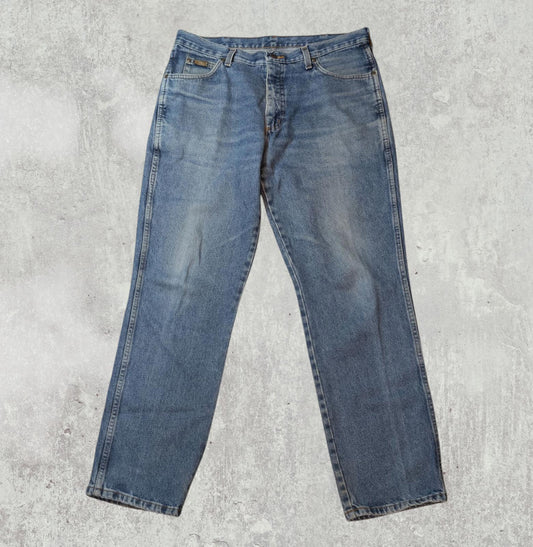 Wrangler Men's Straight Jeans - Blue - Size 36W 32L