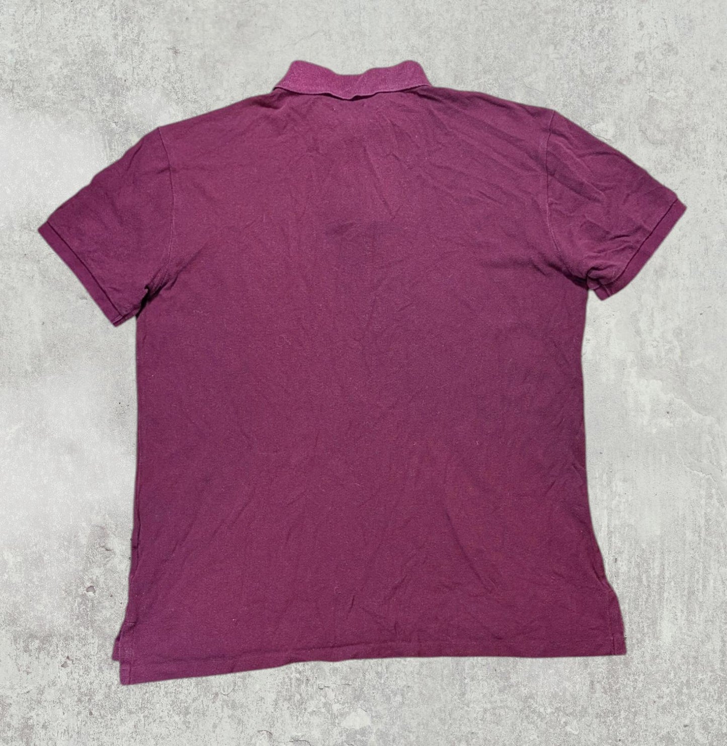 Ralph Lauren Men's Slim Fit Polo T Shirt - Burgundy - Size Large