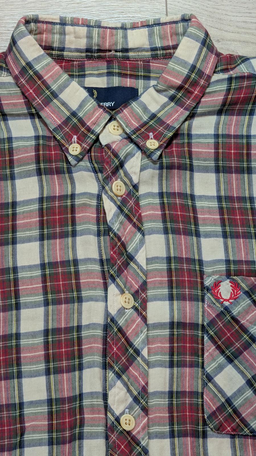 Fred Perry Men's Check Shirt - Red - Size Medium