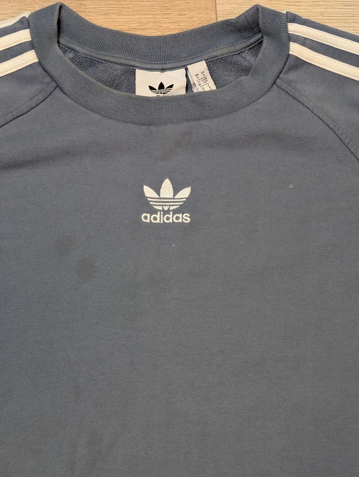 Adidas Mens Sweatshirt Jumper - Grey - Size Small