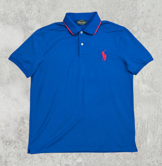 Ralph Lauren Men's Performance Golf Polo T Shirt - Blue - Size Medium