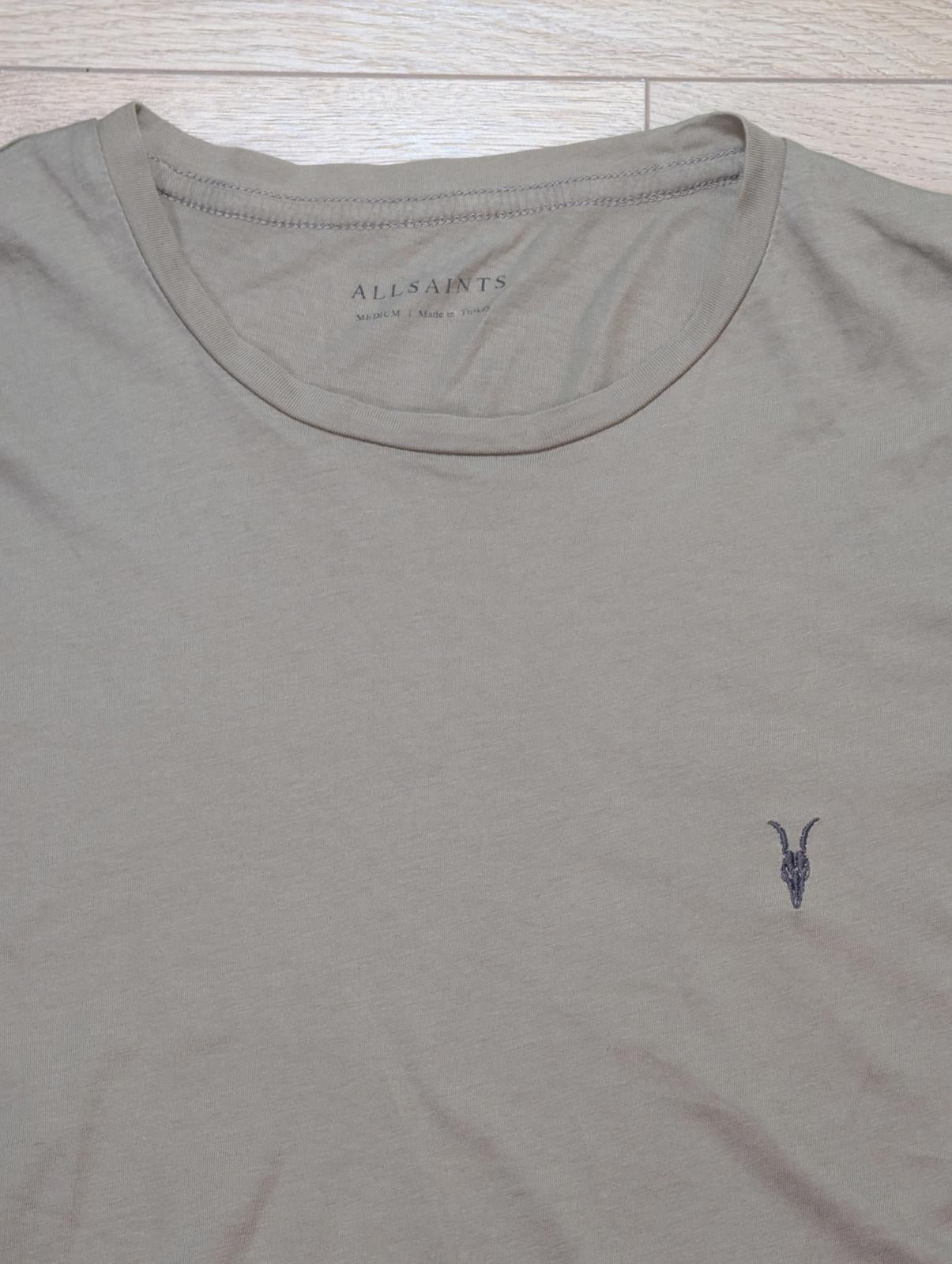 All Saints Men's T Shirt - Beige - Size Medium