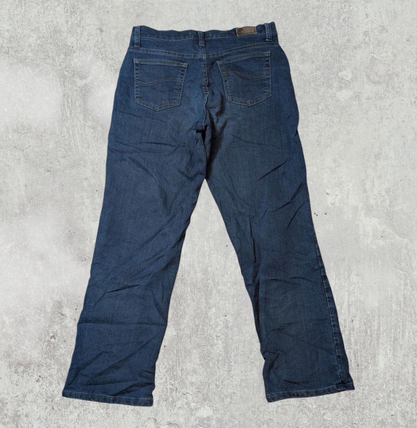 Lee Women's Relaxed Straight Jeans - Blue - Size 30W 27L