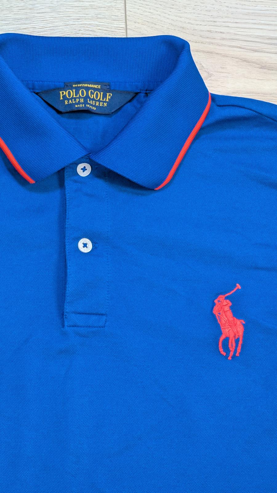 Ralph Lauren Men's Performance Golf Polo T Shirt - Blue - Size Medium