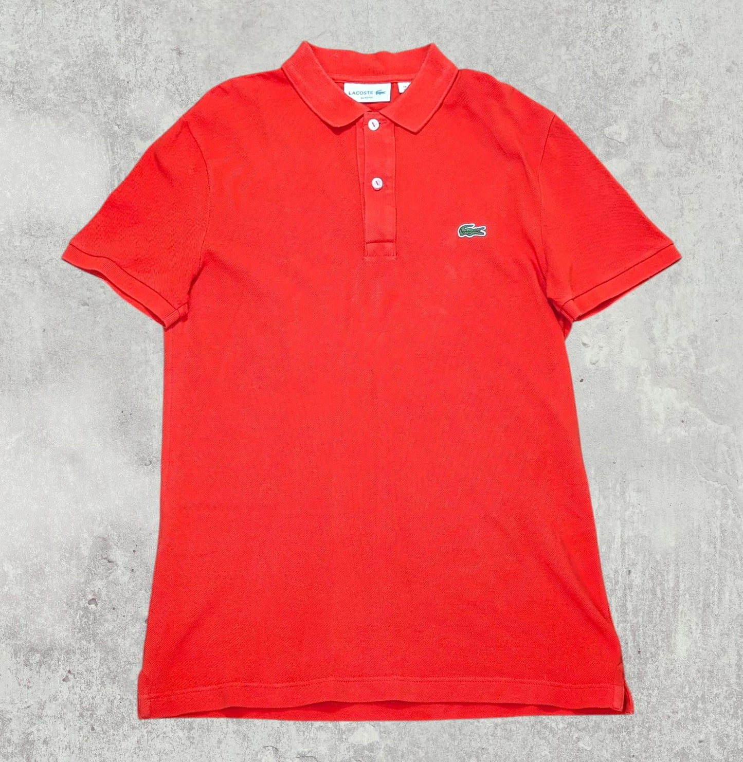 Lacoste Men's Slim Fit Polo T Shirt - Orange - Size 3 / Small