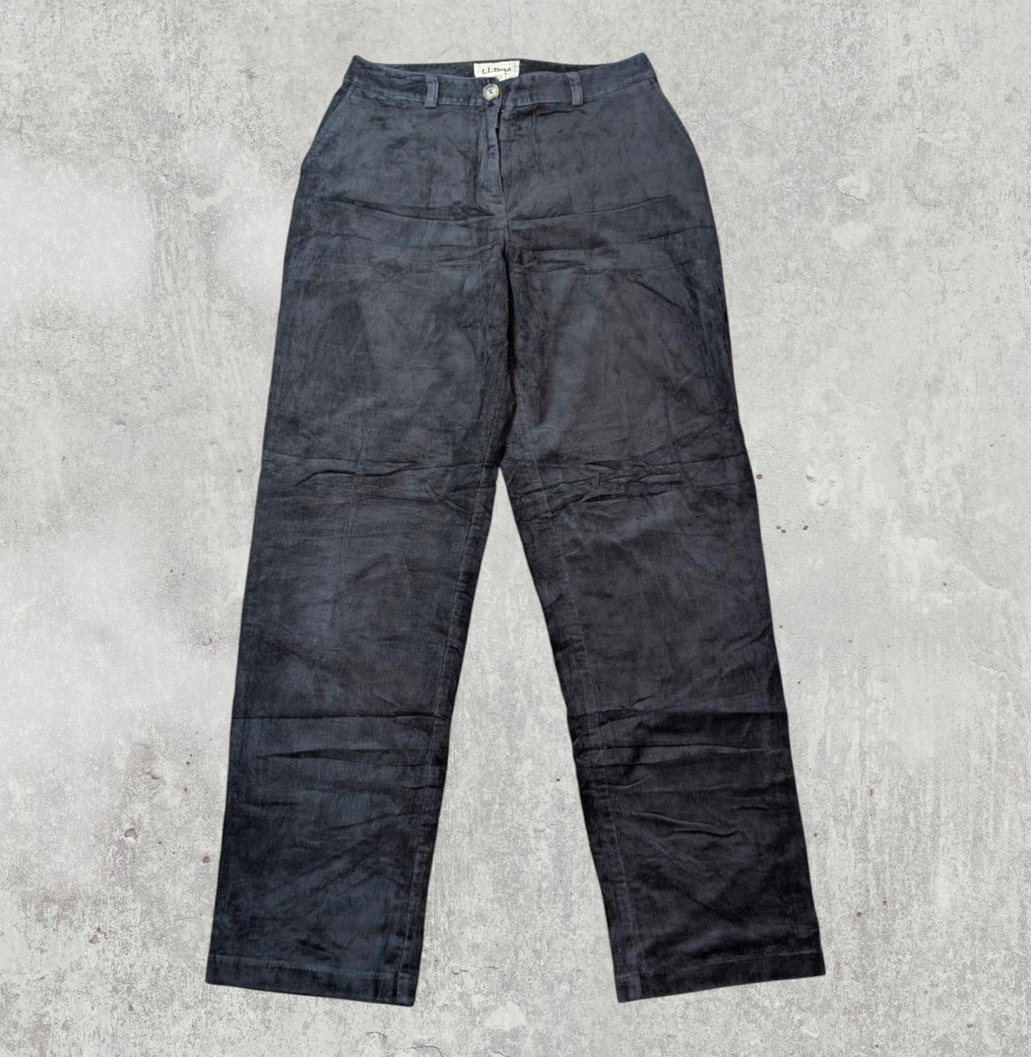 L.L. Bean Women's Classic Curvy Corduroy Trousers - Navy - Size 30W 32L