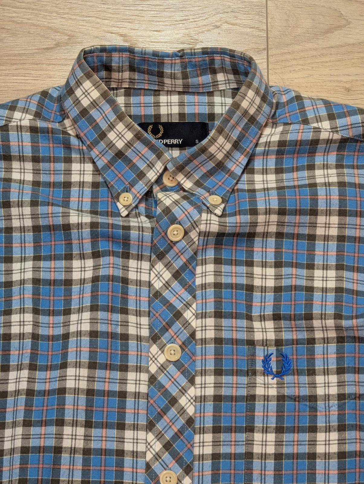 Fred Perry Men's Check Shirt - Blue - Size Small