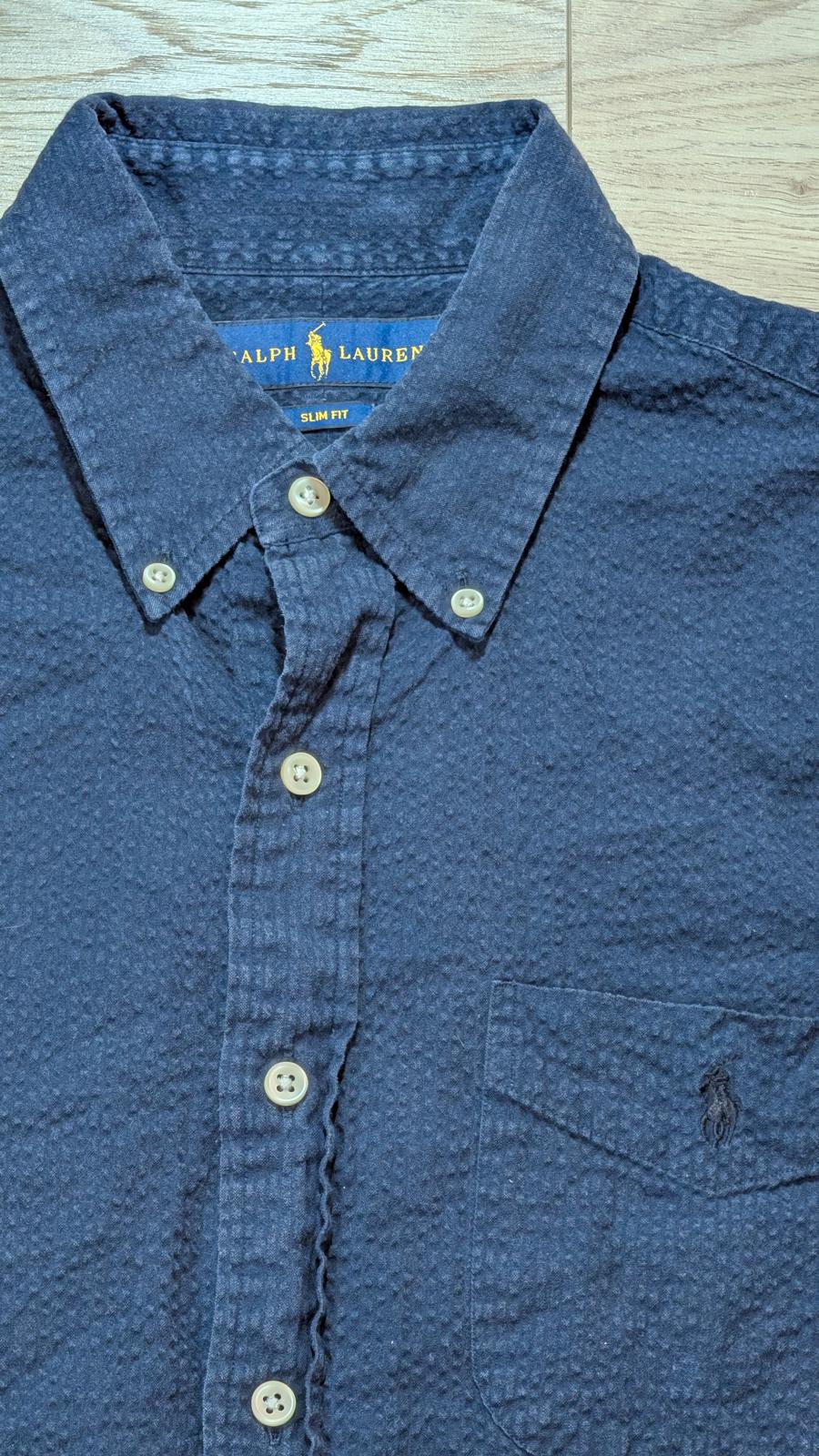 Ralph Lauren Men's Slim Fit Shirt - Navy - Size Medium