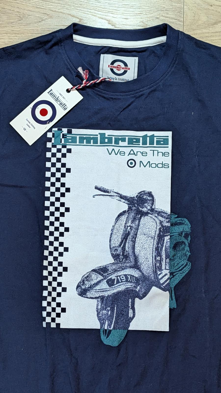 Lambretta Men's T Shirt - Navy - Size Small