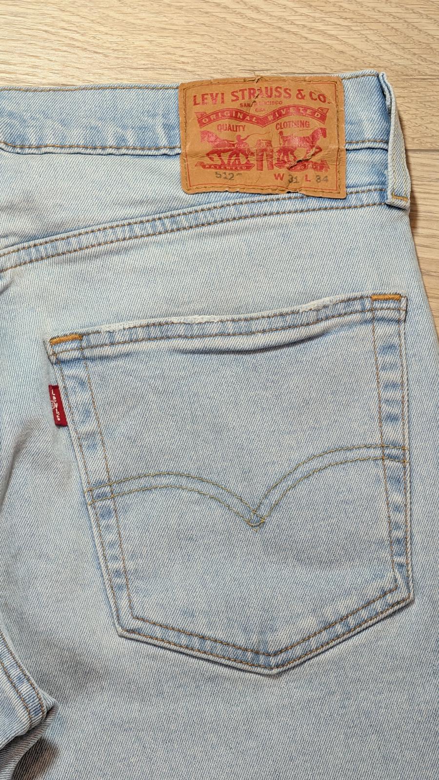 Levi's Men's 512 Slim Taper Jeans - Blue - Size 31W 34L