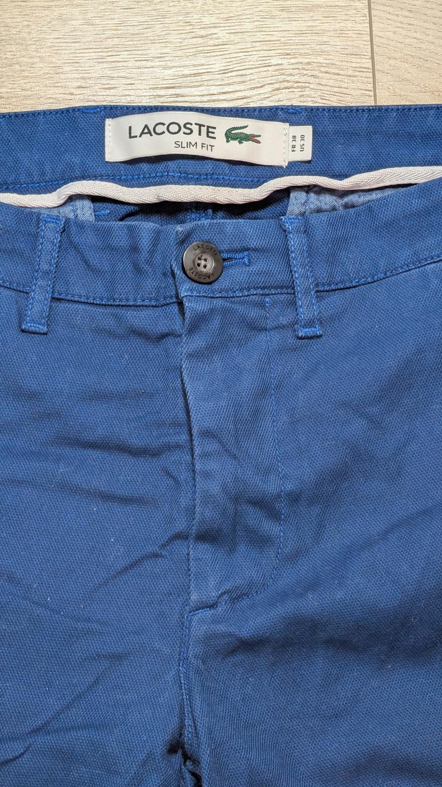Lacoste Men's Slim Fit Chinos Trousers - Navy - Size 38 / 30W 32L