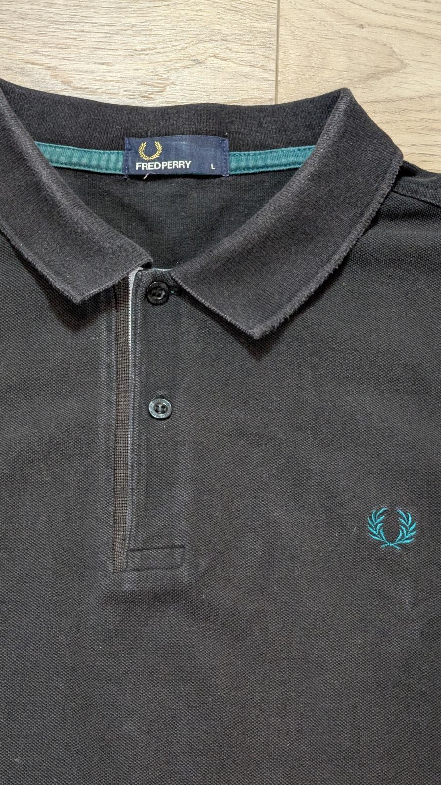 Fred Perry Men's Polo T Shirt - Black - Size Large