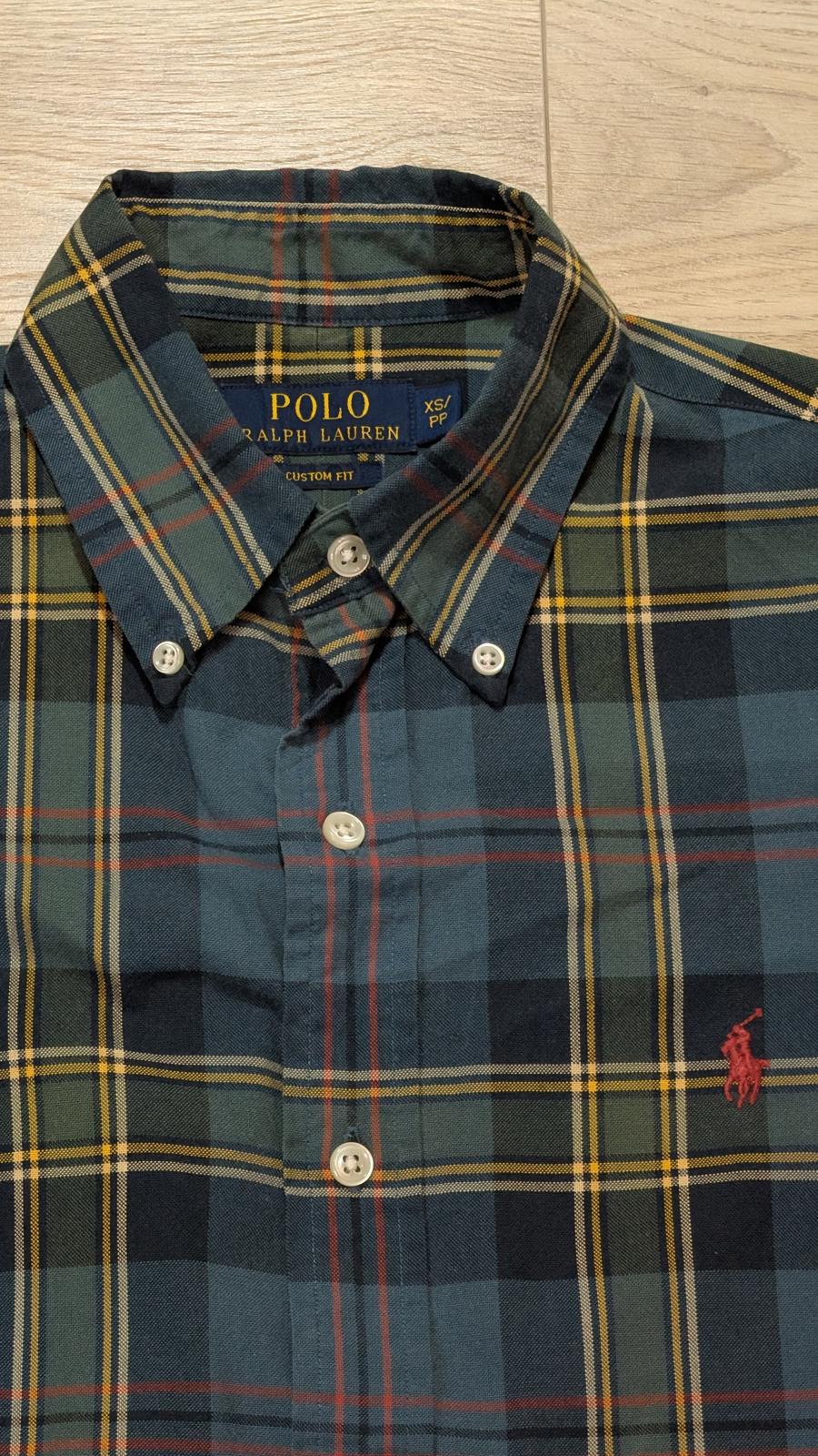 Ralph Lauren Men's Custom Fit Check Shirt - Blue - Size XS