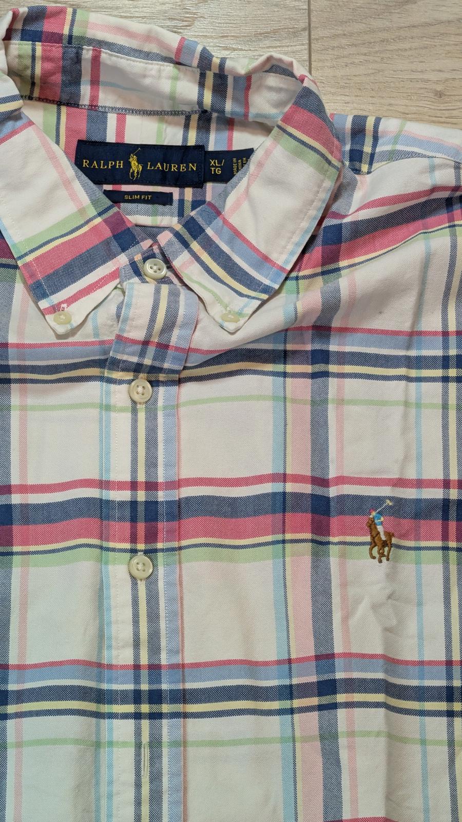 Ralph Lauren Men's Slim Fit Check Shirt - White - Size XL