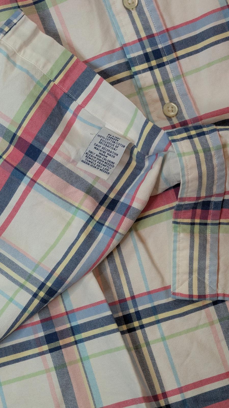 Ralph Lauren Men's Slim Fit Check Shirt - White - Size XL