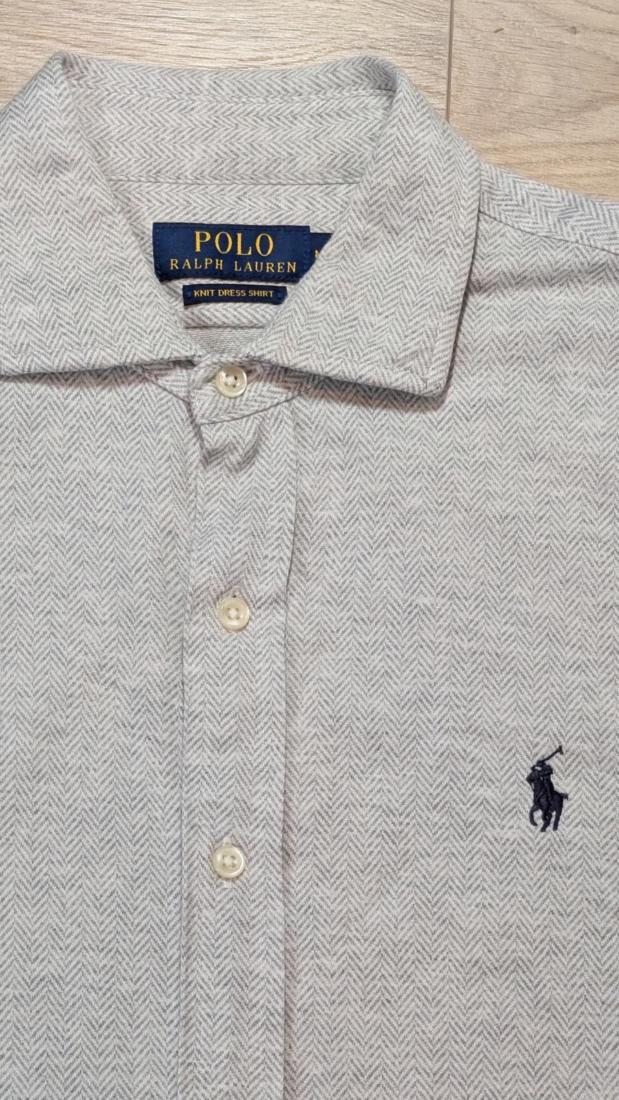 Ralph Lauren Men's Knit Dress Shirt - Grey - Size Medium