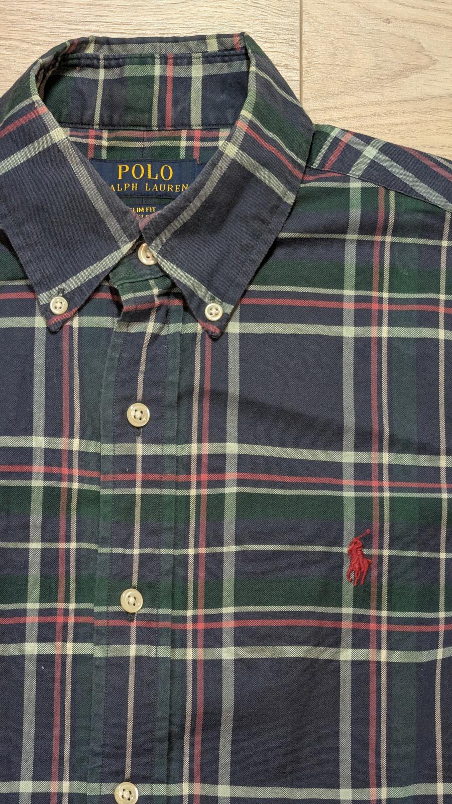 Ralph Lauren Men's Slim Fit Check Shirt - Green - Size Small