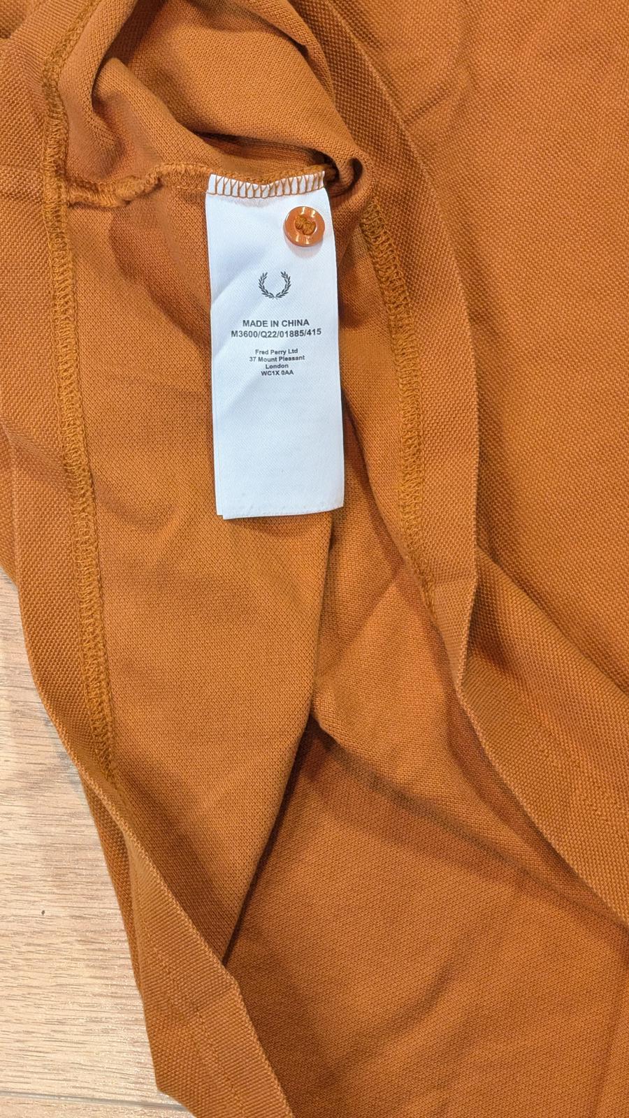 Fred Perry Men's Polo T Shirt - Brown - Size XXL