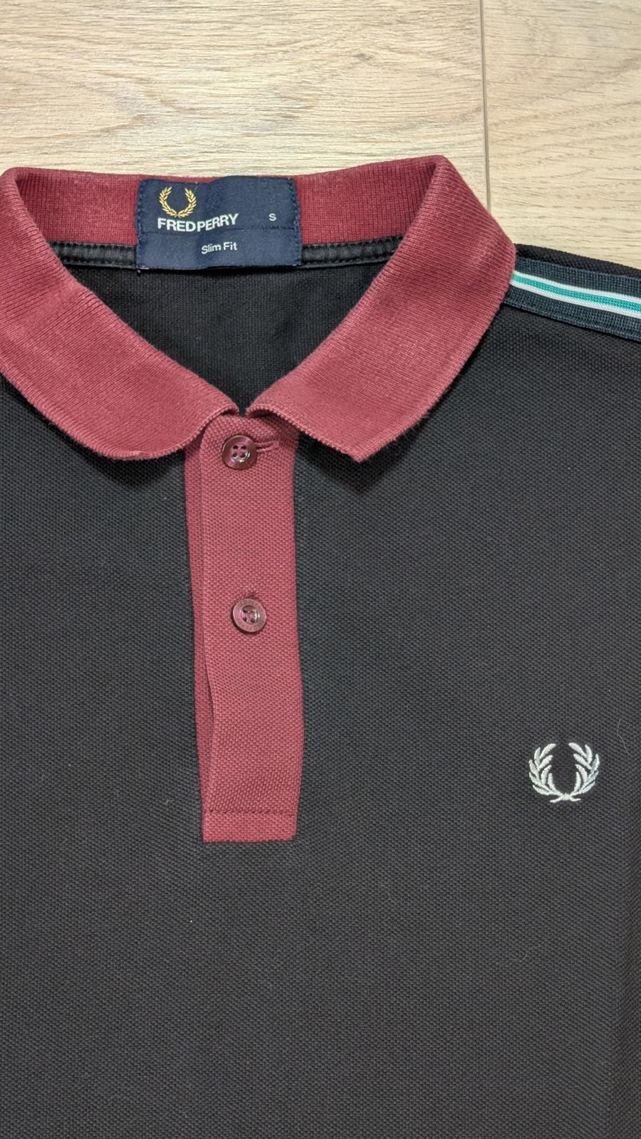 Fred Perry Men's Slim Fit Polo T Shirt - Black - Size Small