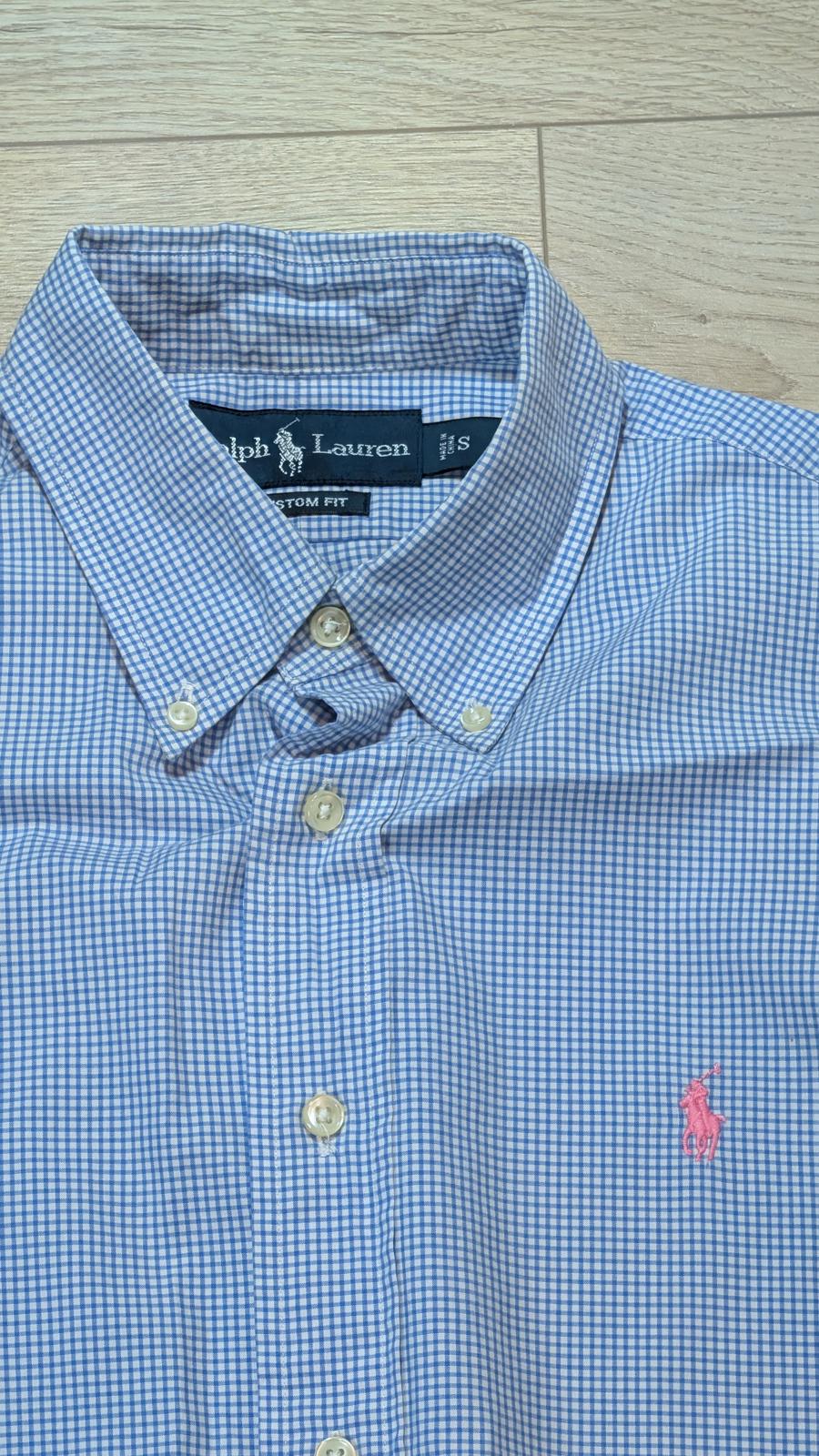 Ralph Lauren Men's Custom Fit Check Shirt - Blue - Size Small