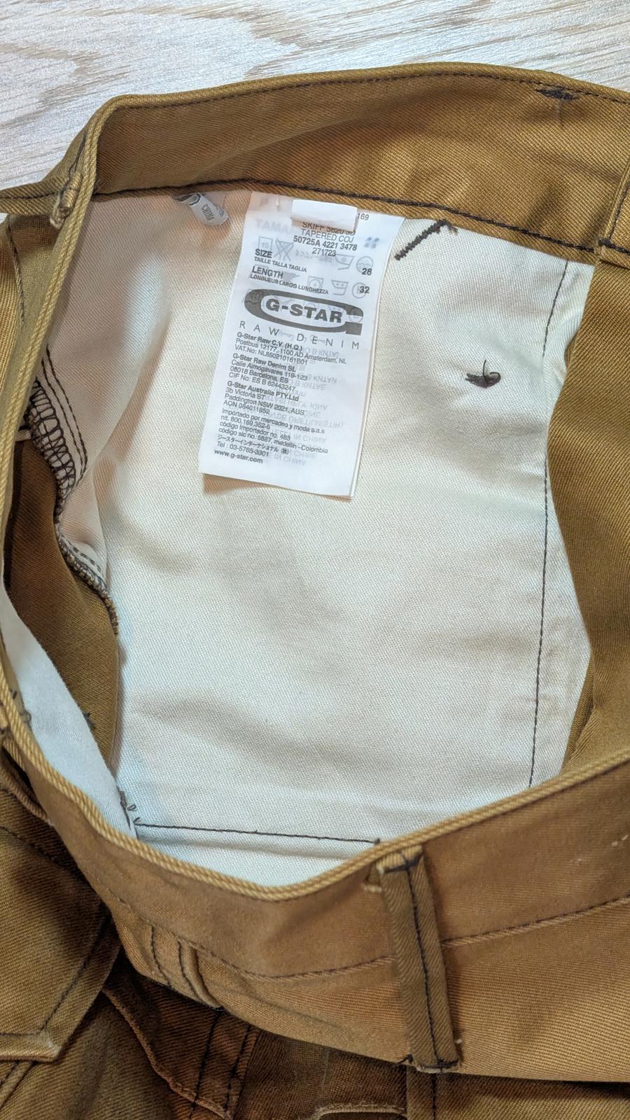 G-Star Raw Men's Chino Trousers - Tan - Size 28W 30L