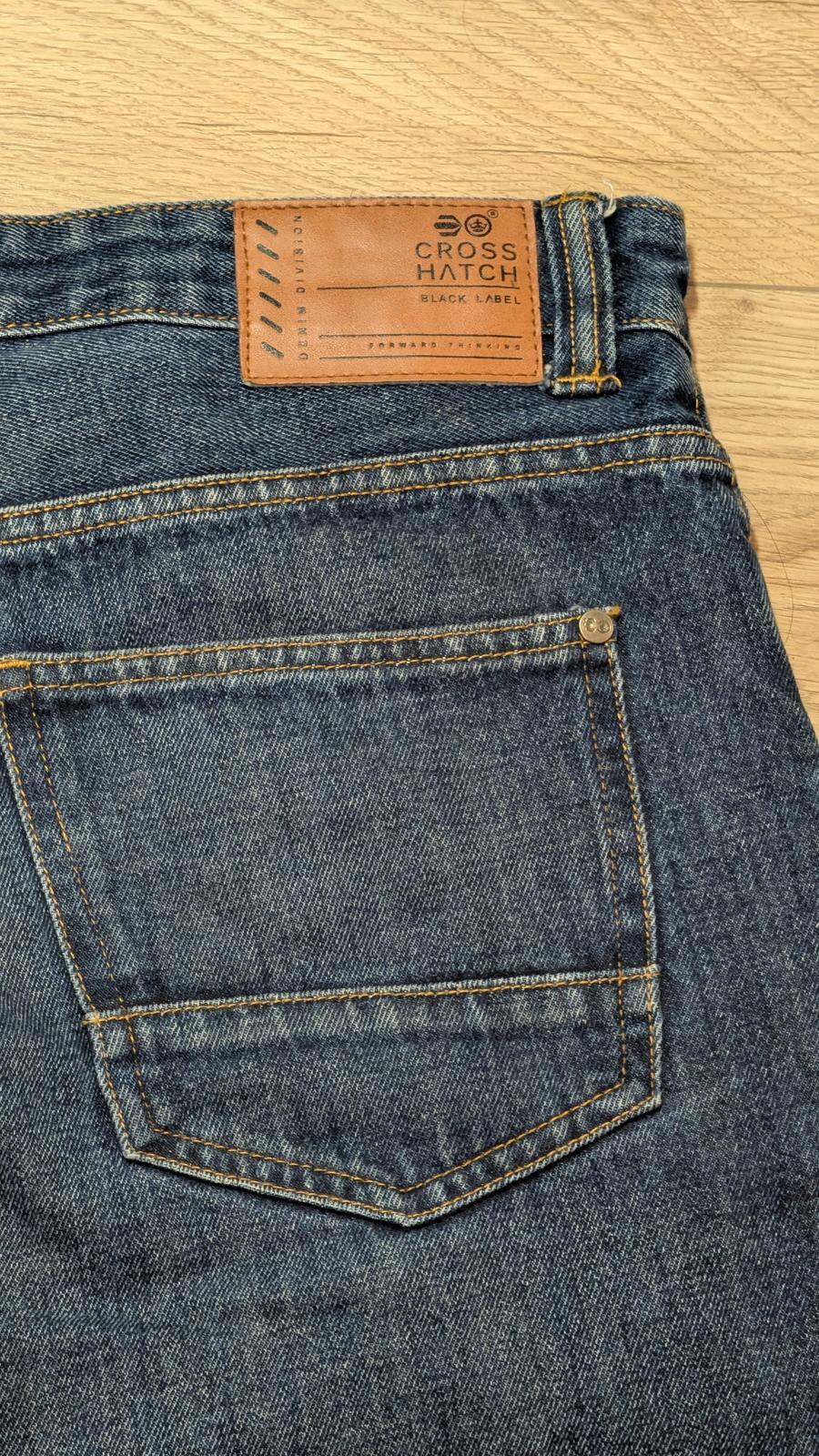 Crosshatch Men's Straight Jeans - Blue - Size 38W 32L