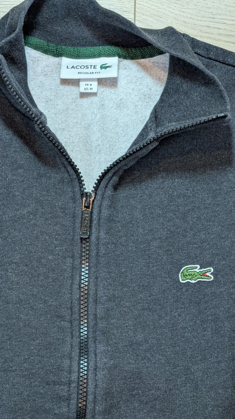 Lacoste Men's Zipped Jacket - Grey - Size 4 / Medium