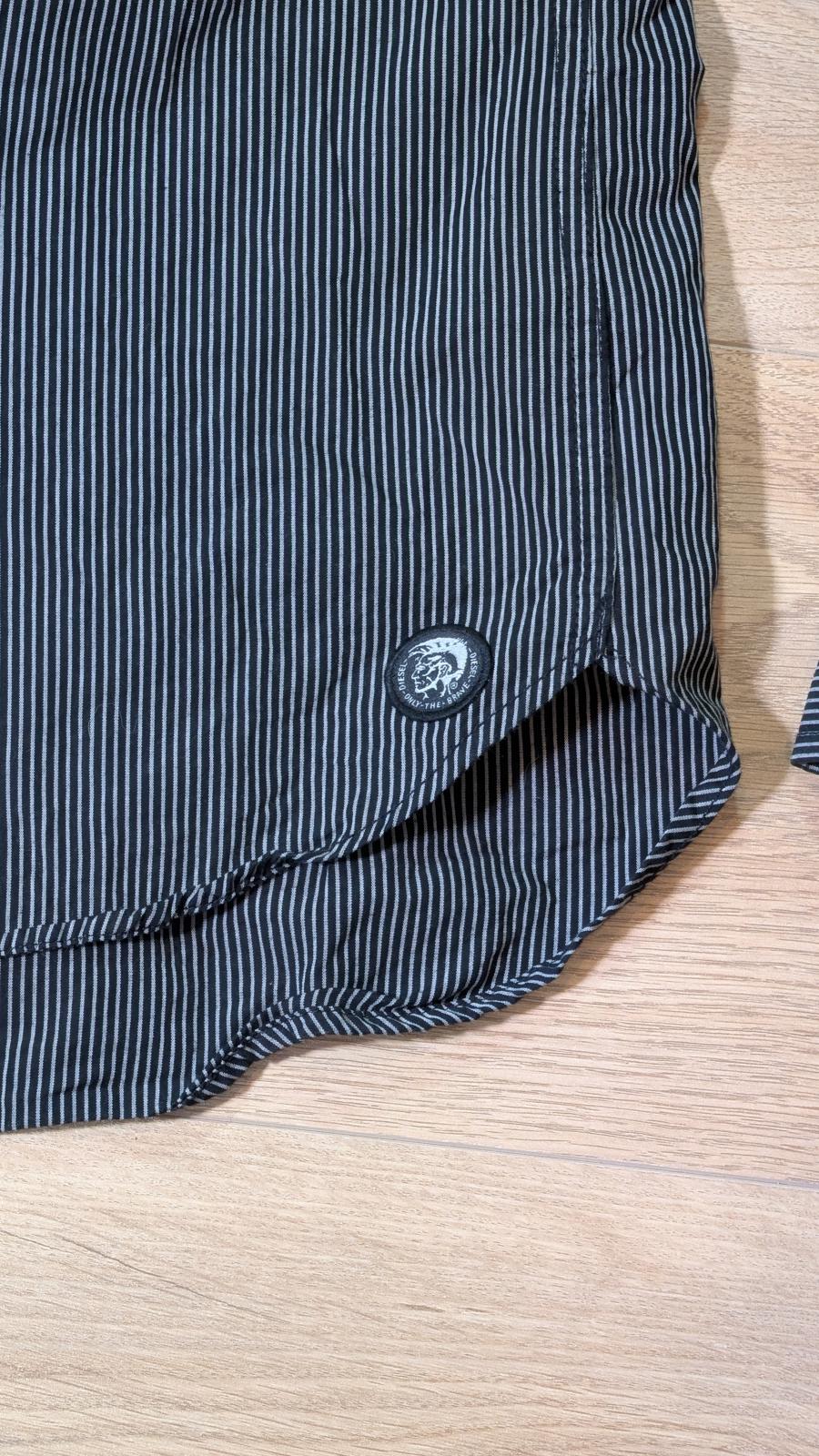 Diesel Men's Cowboy Striped Shirt - Black - Size Large