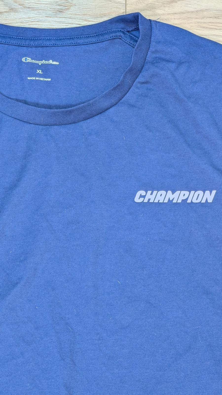 Champion Men's T Shirt - Blue - Size XL