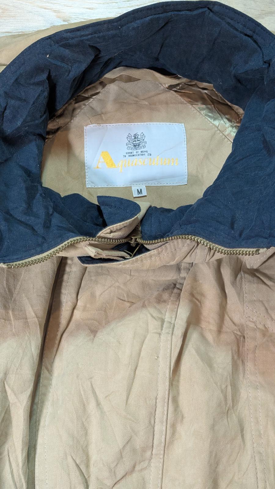 Aquascutum Men's Vintage Jacket Coat - Tan - Size Medium