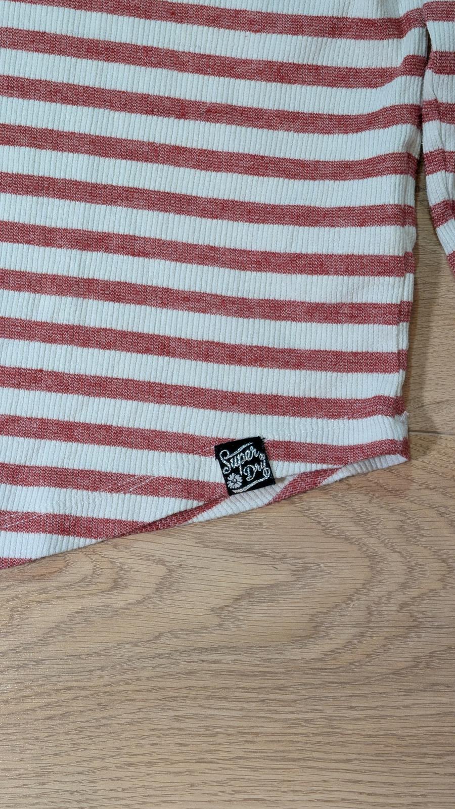 Superdry Women's Striped T Shirt - Red - Size 12