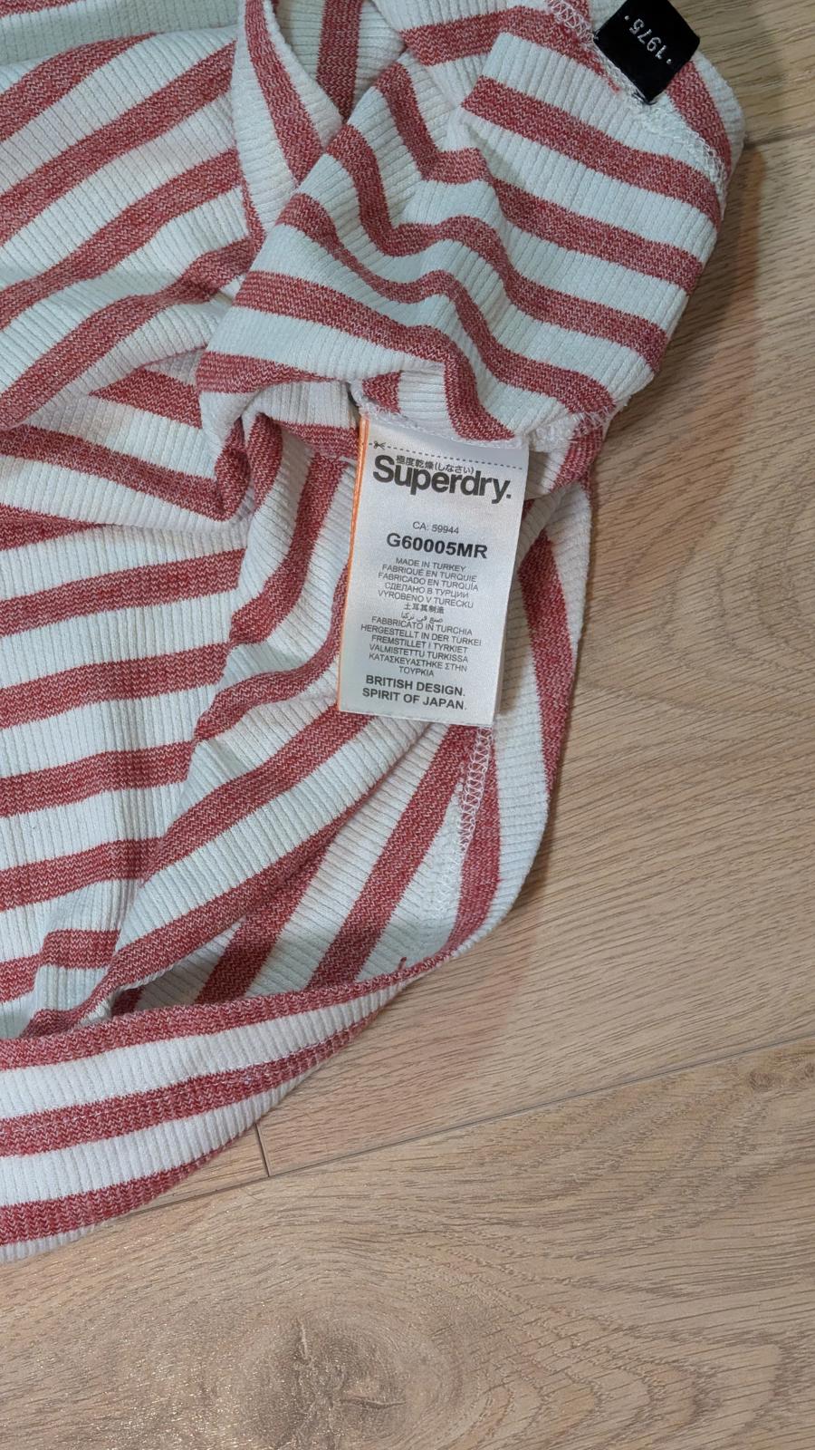 Superdry Women's Striped T Shirt - Red - Size 12