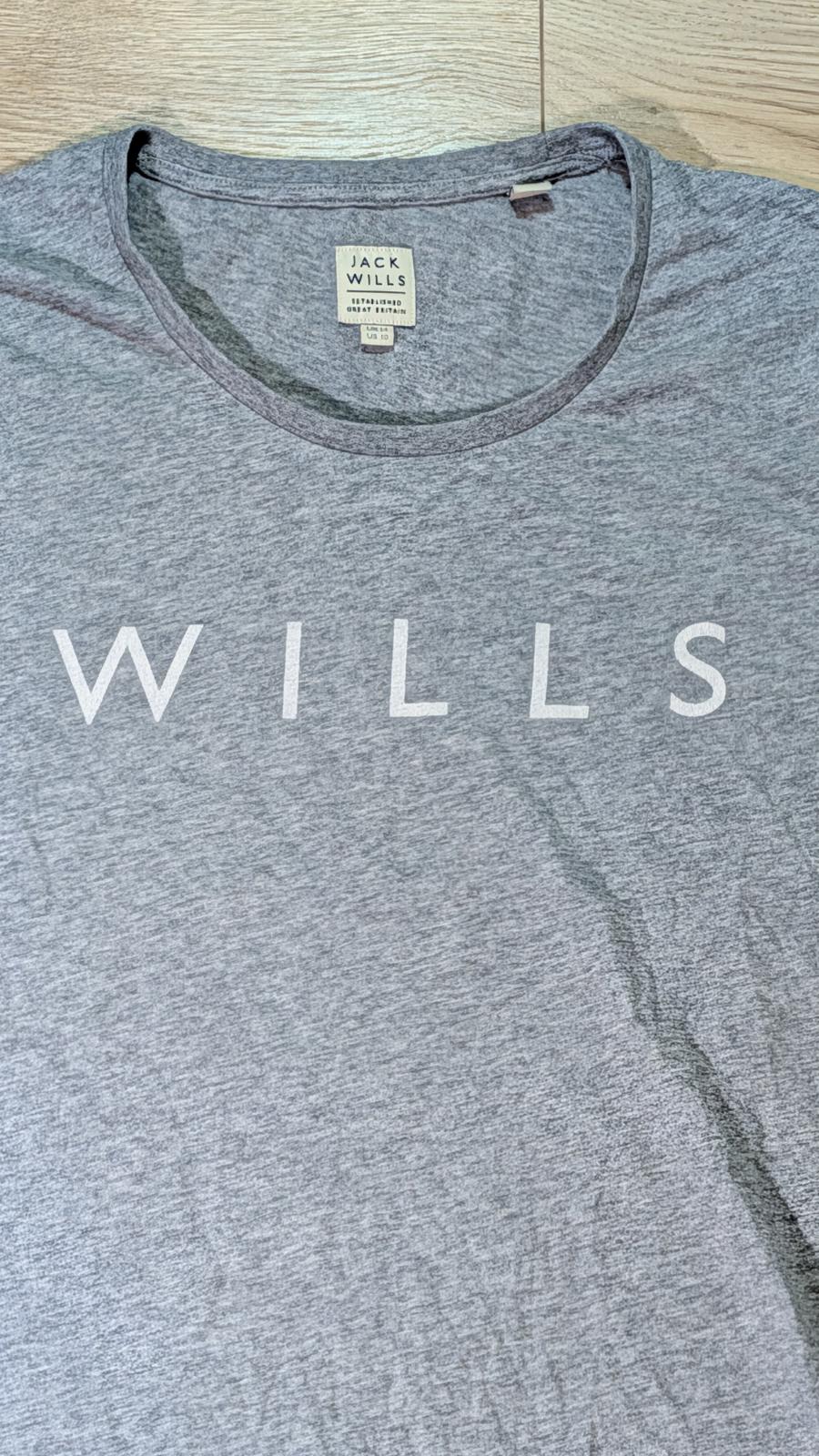 Jack Wills Women's T Shirt - Grey - Size 14