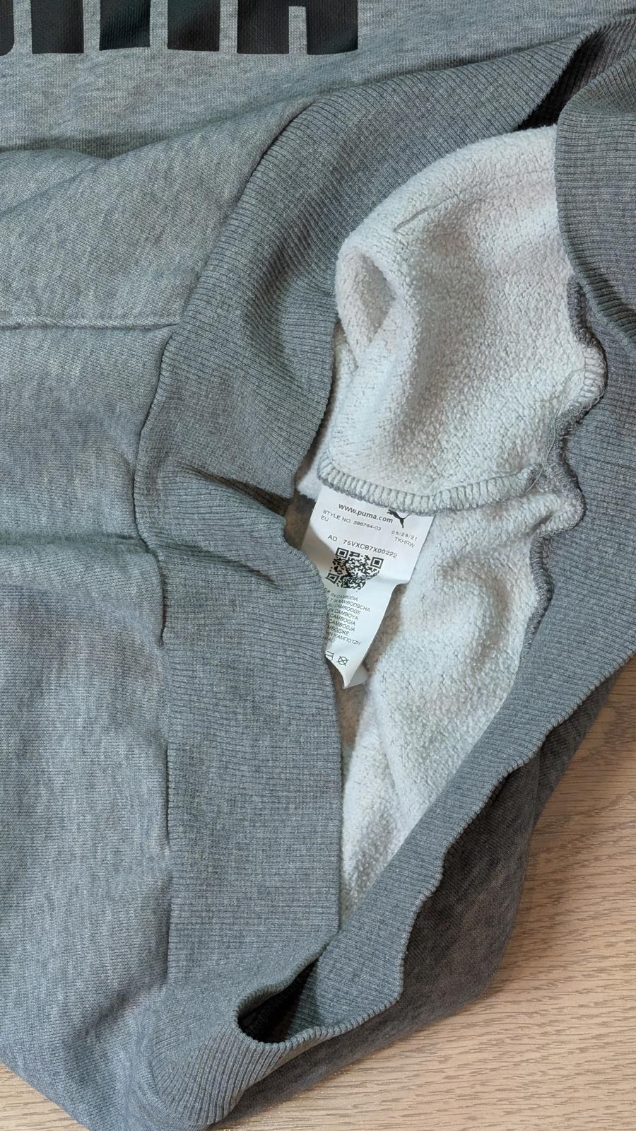 Puma Men's Hoodie Sweatshirt - Grey - Size Small