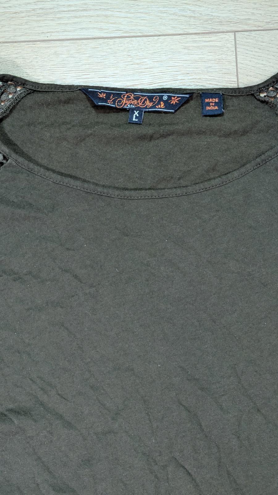 Superdry Women's Raglan T Shirt - Khaki - Size XL