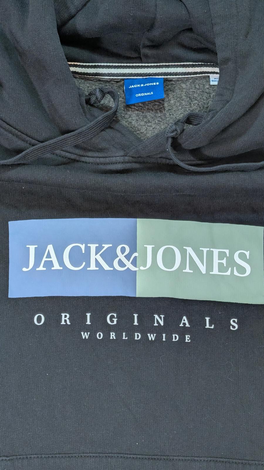 Jack & Jones Men's Hoodie Sweatshirt - Black - Size Medium