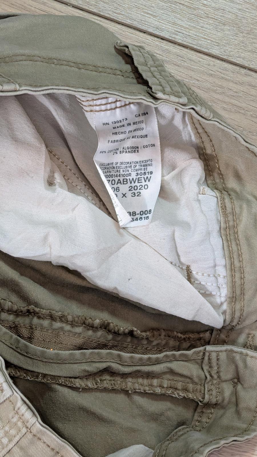 Wrangler Men's Relaxed Fit Cargo Trousers - Tan - Size 30W 32L