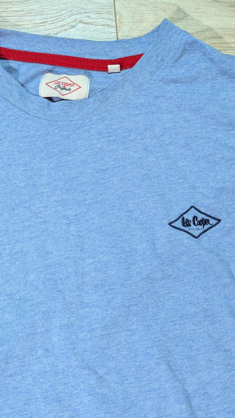 Lee Cooper Men's T Shirt - Blue - Size Large
