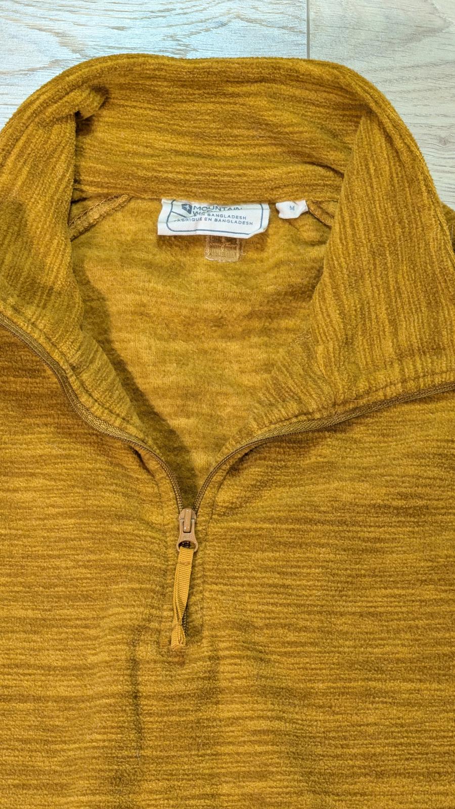 Mountain Warehouse Men's 1/4 Zip Fleece Jumper - Yellow - Size Medium