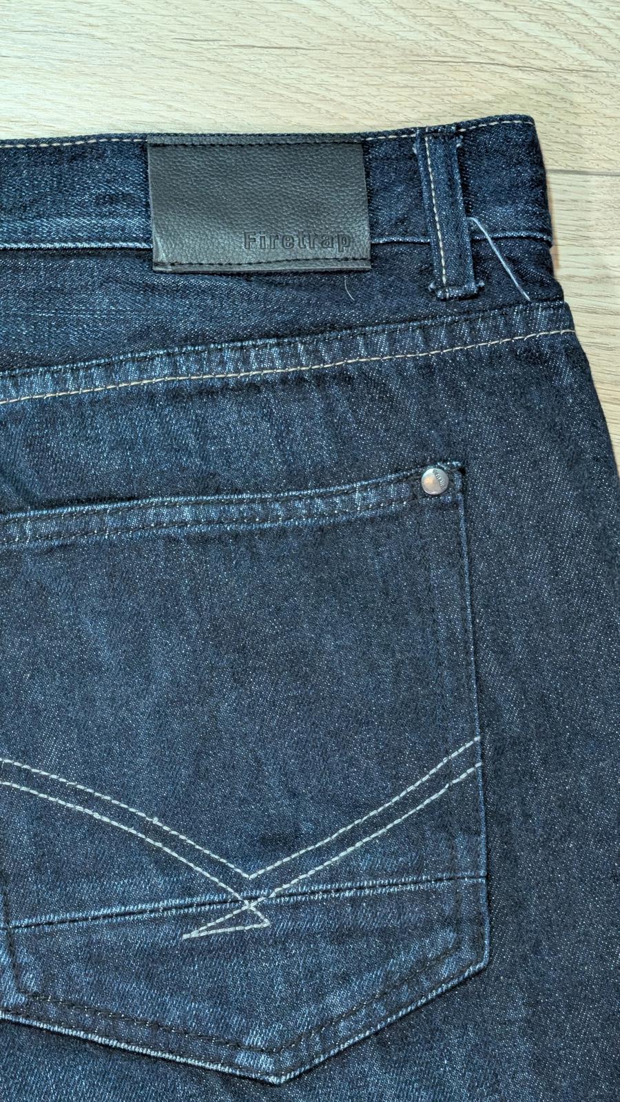Firetrap Men's Relaxed Jeans - Blue - Size 38W 30L