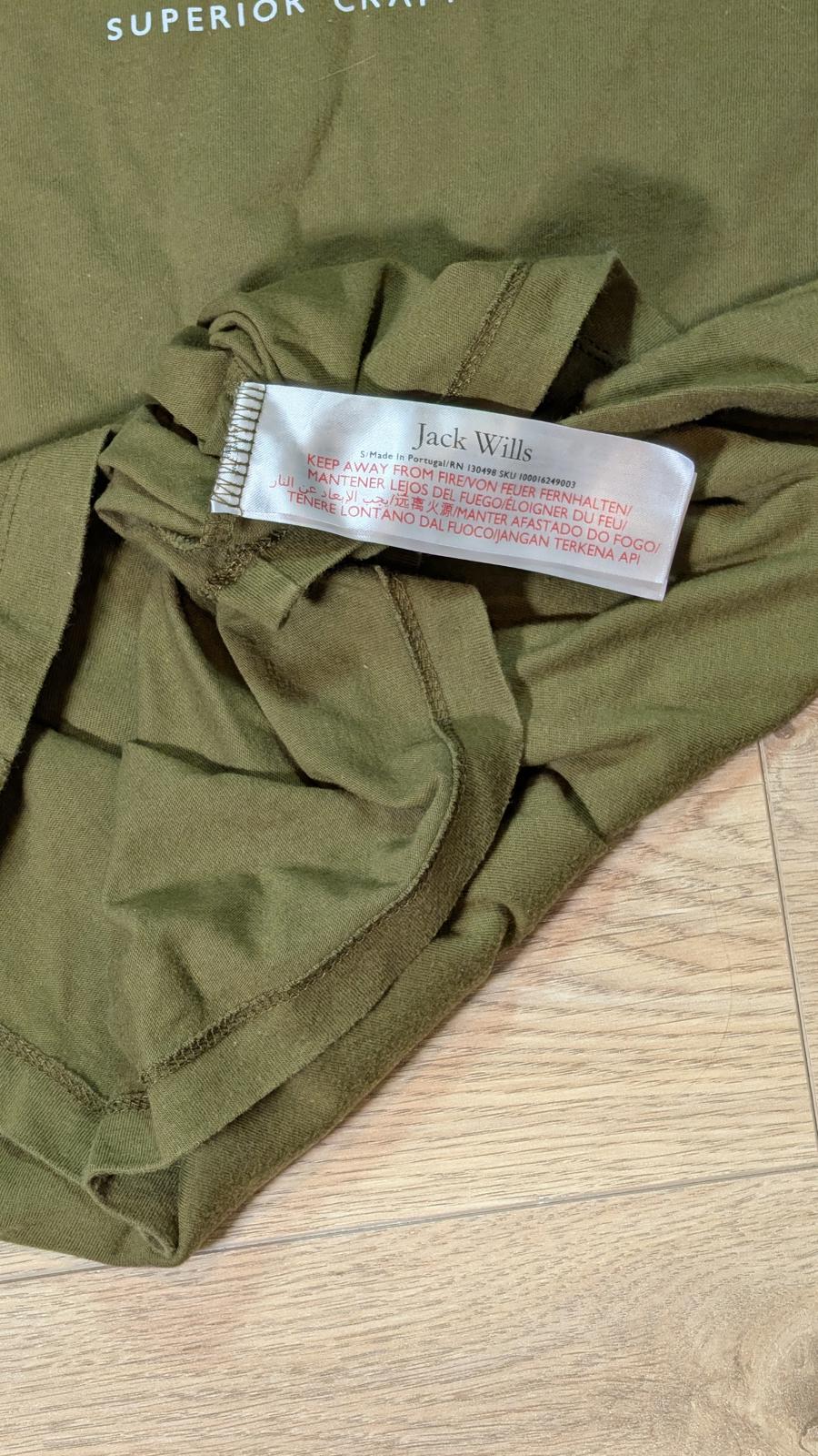 Jack Wills Men's T Shirt - Khaki - Size Small