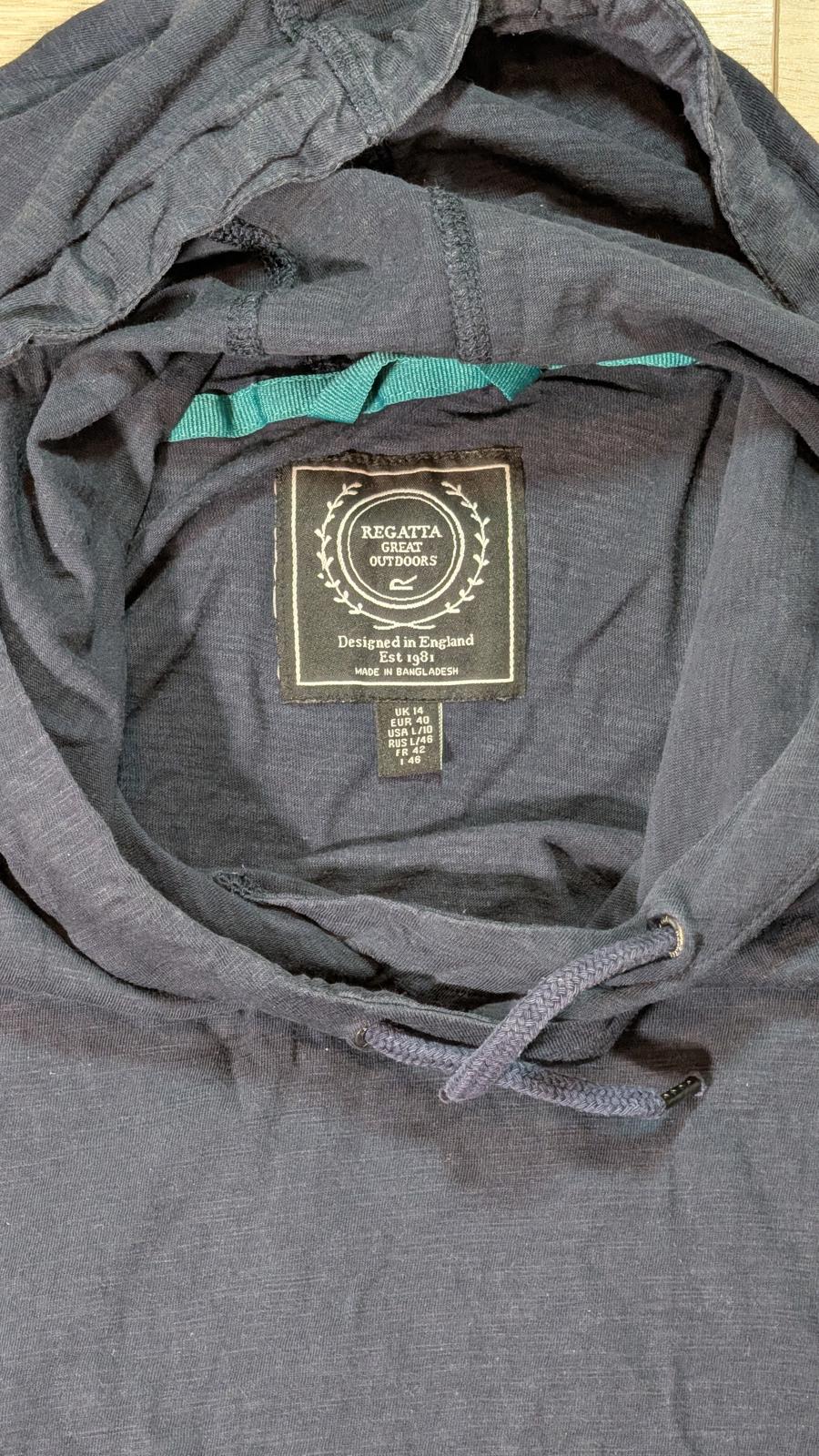 Regatta Women's Hooded T Shirt - Navy - Size 14