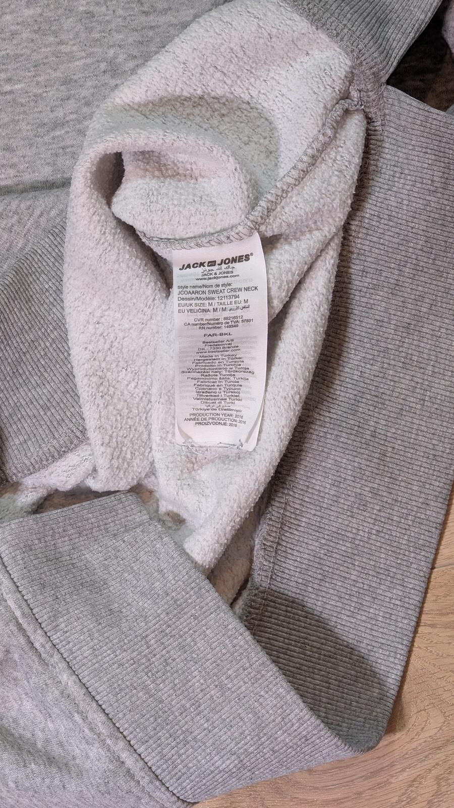 Jack & Jones Men's Sweatshirt Jumper - Grey - Size Medium