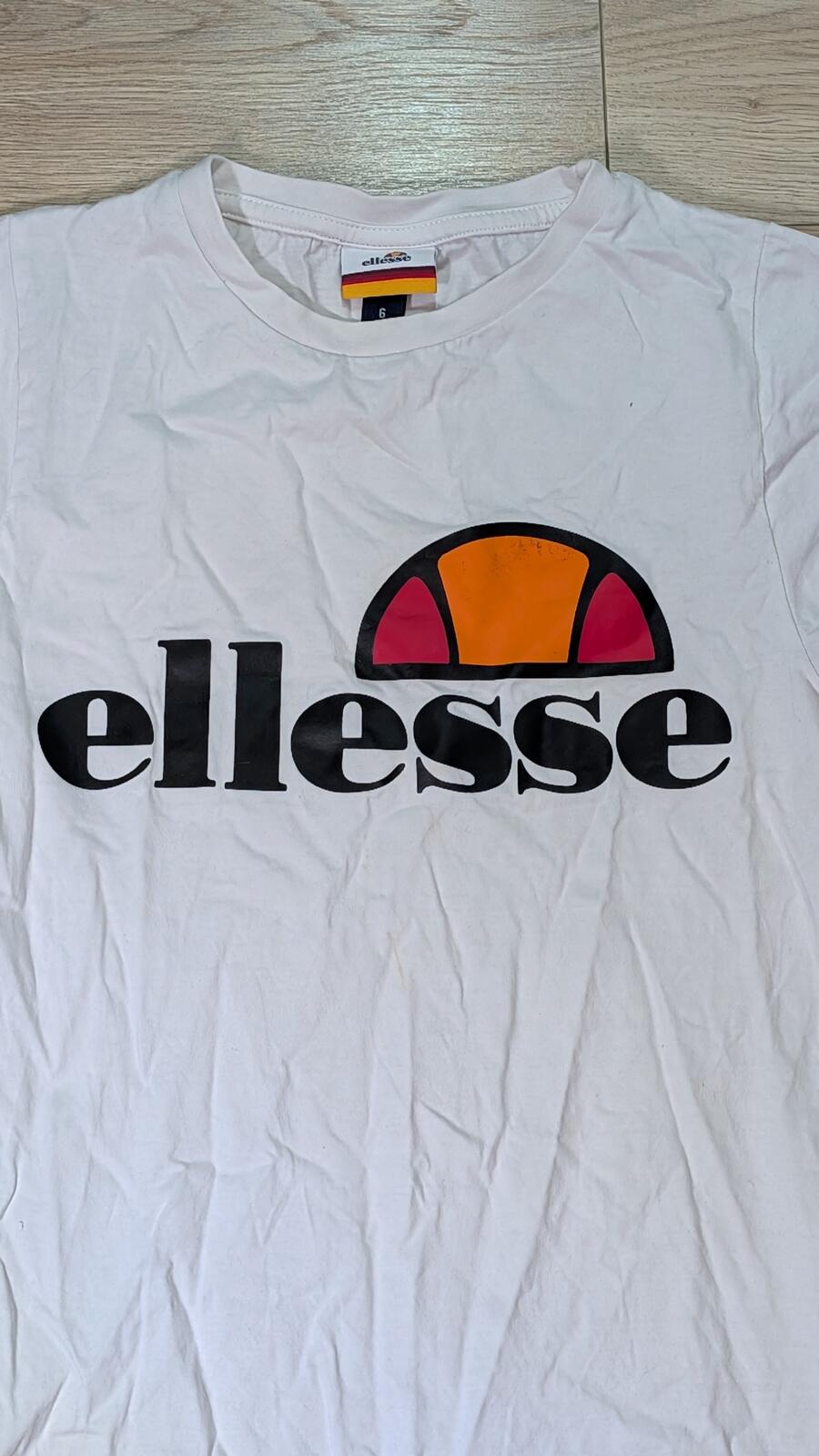 Ellesse Women's T Shirt - White - Size 6