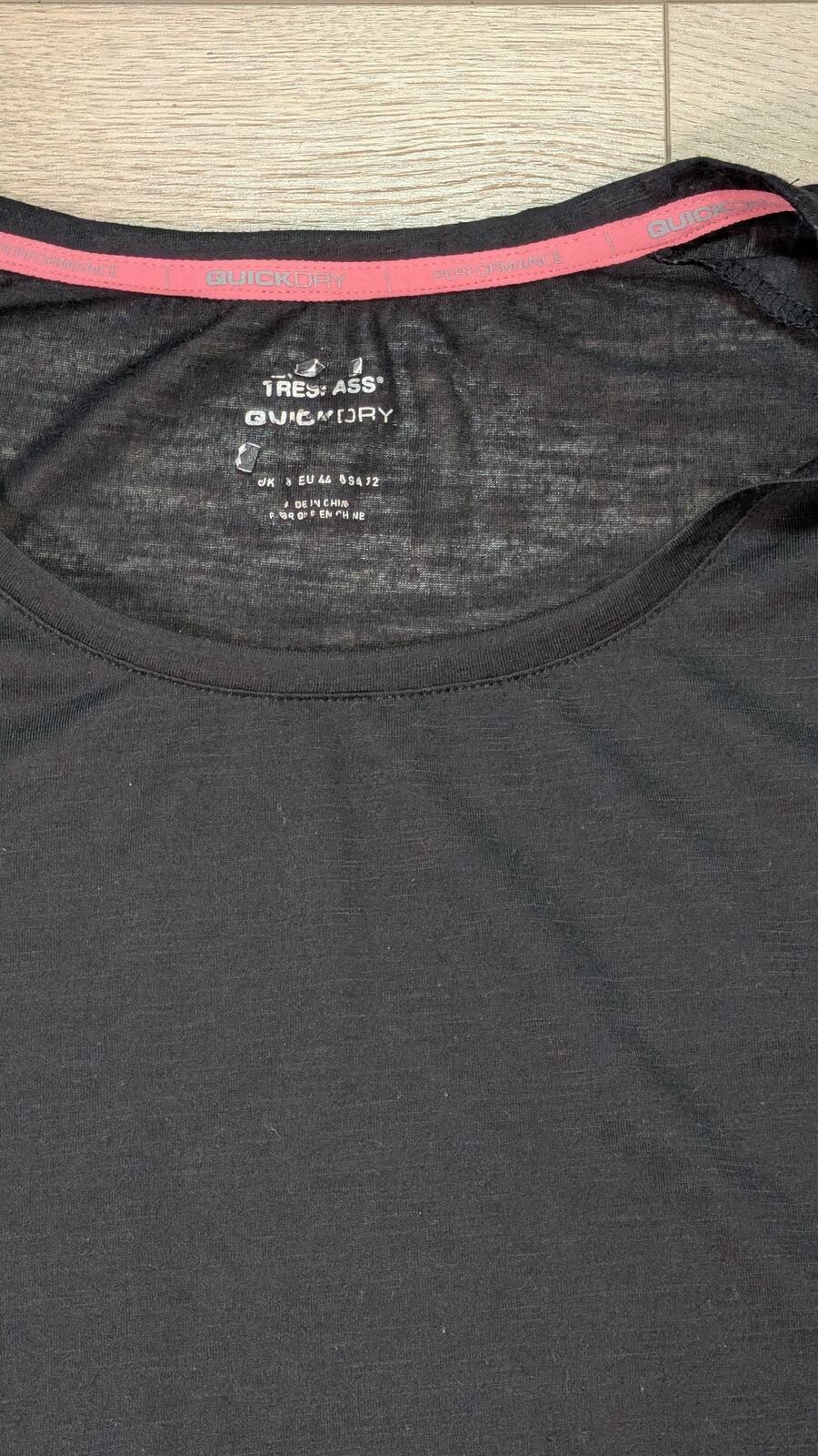 Trespass Women's Quickdry T Shirt - Black - Size 16