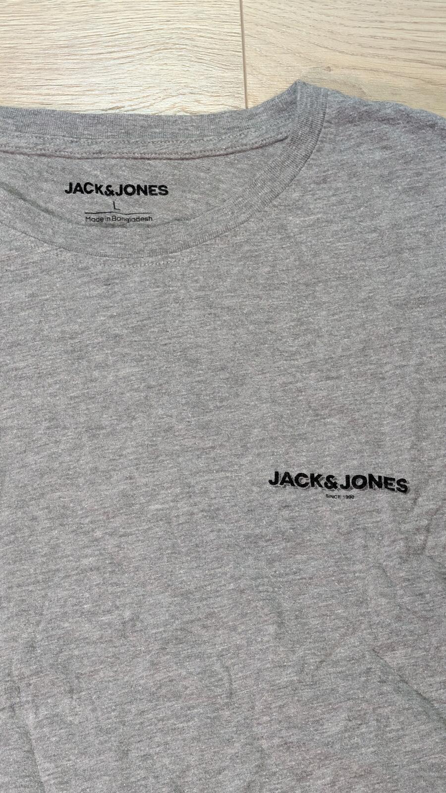 Jack & Jones Men's T Shirt - Grey - Size Large