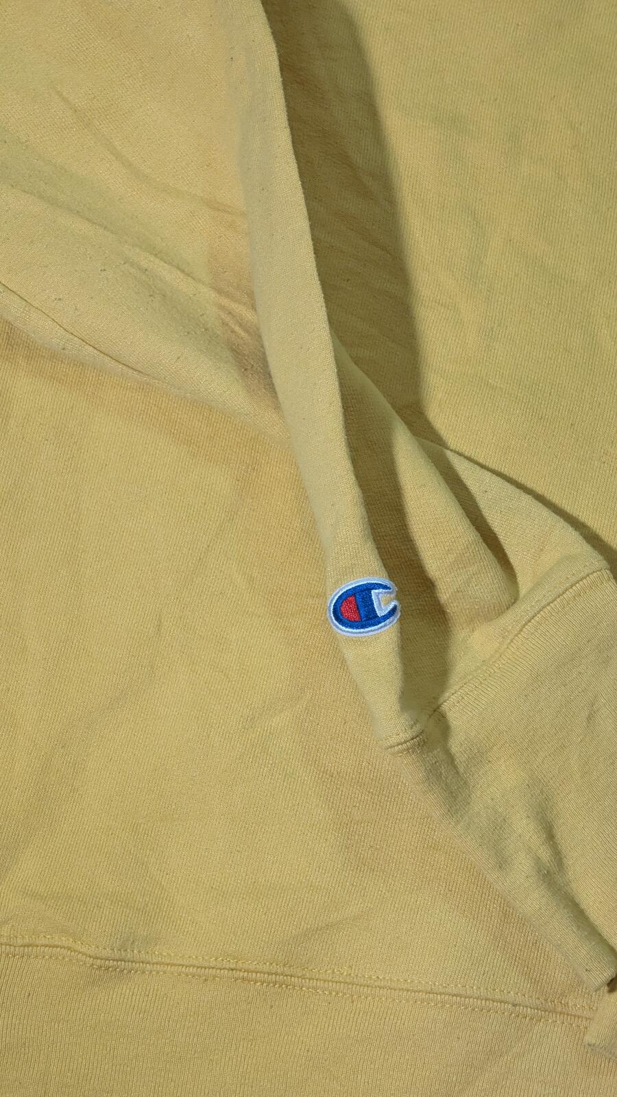 Champion Women's Hoodie Sweatshirt - Yellow - Size Small