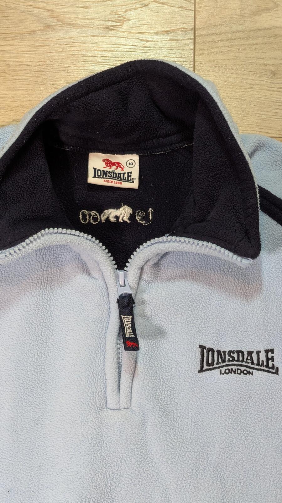 Lonsdale Women's 1/4 Zip Fleece Jumper - Blue - Size 10